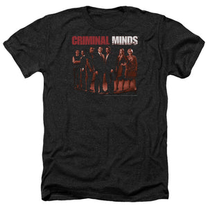 AN OFFCIALLY LICENSED CRIMINAL MINDS THE CREW MEN'S HEATHER T-SHIRT CHARCOAL