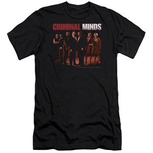 AN OFFCIALLY LICENSED CRIMINAL MINDS THE CREW MEN'S PREMIUM SLIM FIT T-SHIRT BLACK