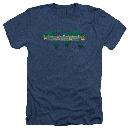 Amazing Race Around The World Licensed Adult Unisex T-Shirt Heather Tee LG