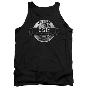 AN OFFCIALLY LICENSED CSI RENDERED LOGO ADULT UNISEX TANK TOP BLACK