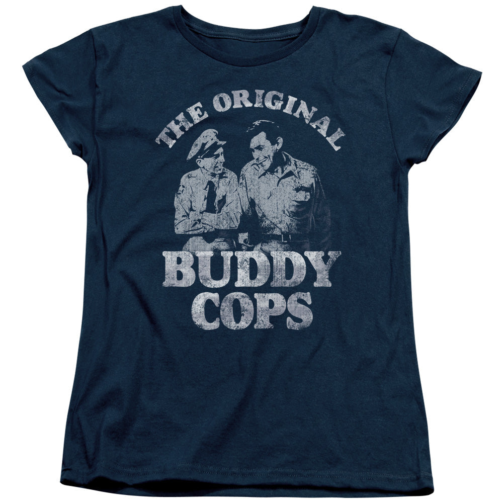 Andy Griffith Buddy Cops Licensed Women's T-Shirt Regular Fit LG