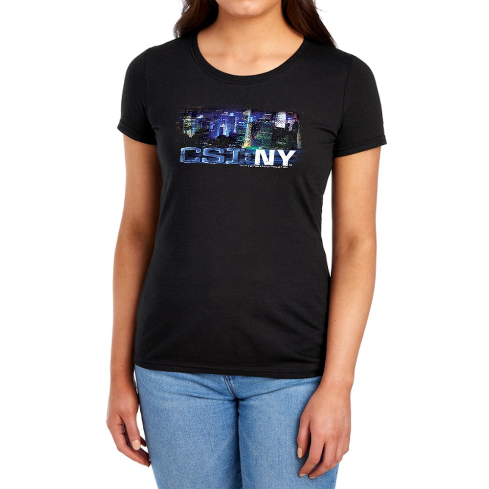 Csi Ny Never Rests Licensed Women's T-Shirt Regular Fit LG