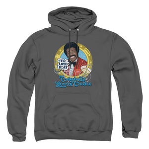 AN OFFCIALLY LICENSED LOVE BOAT ORIGINAL BOOZE CRUISE ADULT UNISEX PULLOVER HOODIE CHARCOAL