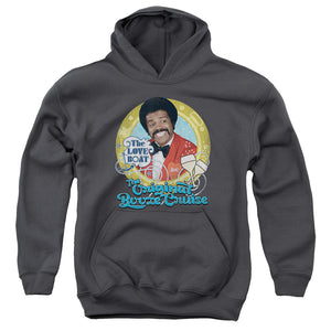 AN OFFCIALLY LICENSED LOVE BOAT ORIGINAL BOOZE CRUISE YOUTH HOODIE CHARCOAL