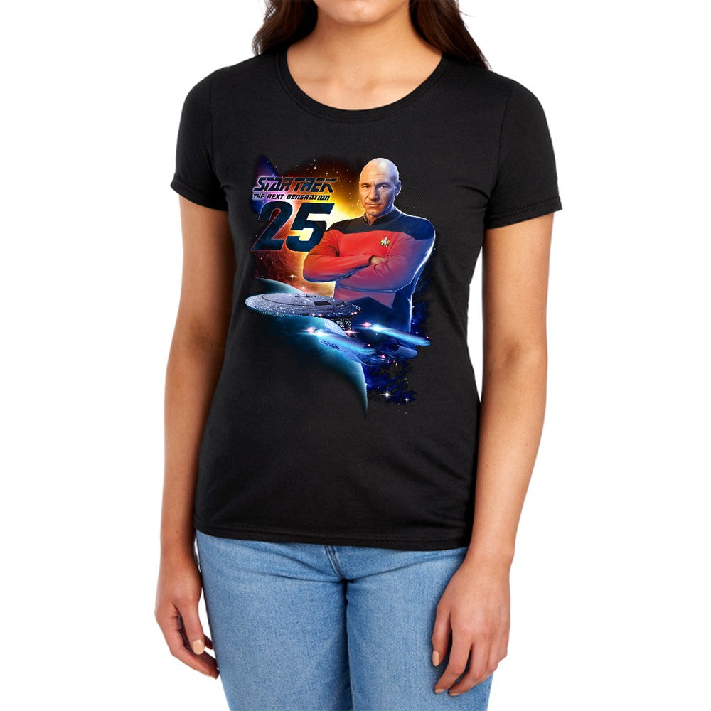 Star Trek Tng 25 Licensed Women's T-Shirt Regular Fit LG