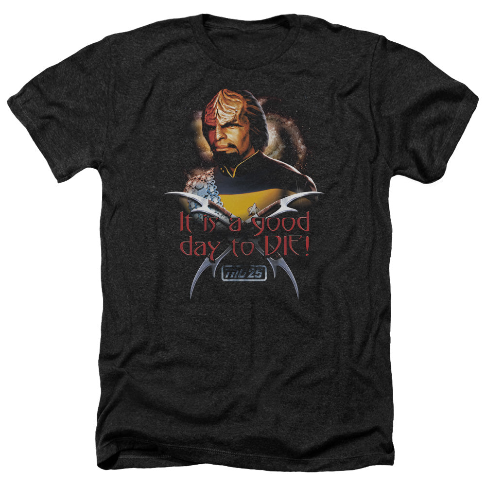 Star Trek Good Day To Die Licensed Adult Unisex T-Shirt Heather Tee LG