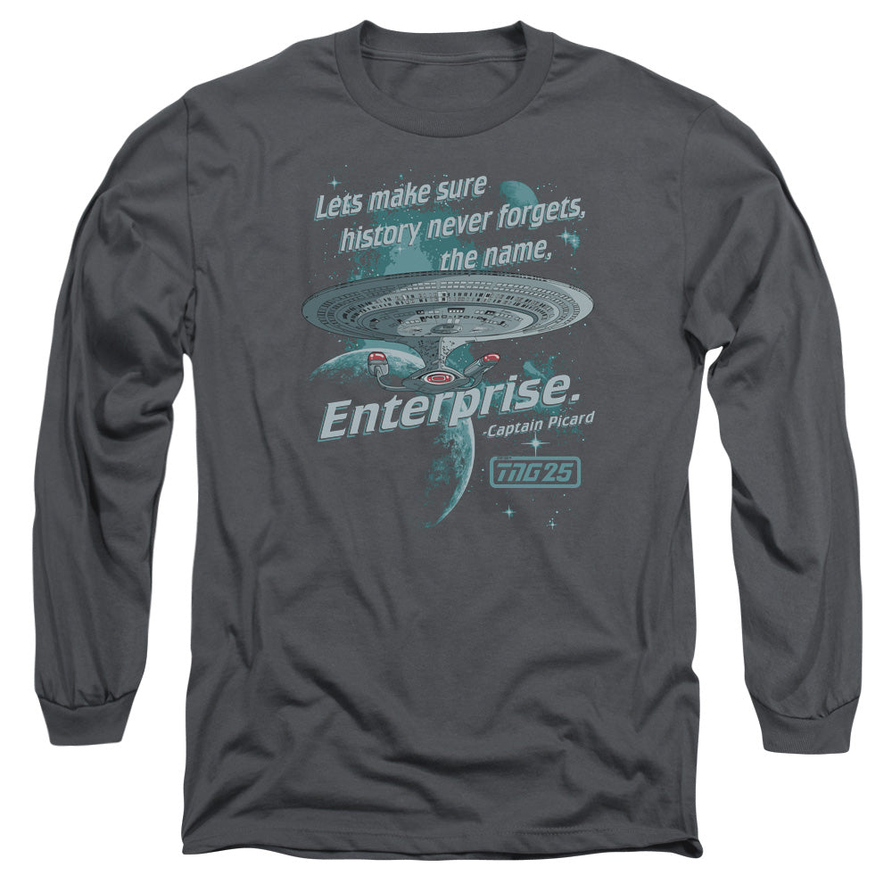 Star Trek Never Forget Licensed Adult Unisex Long Sleeve T-Shirt LG