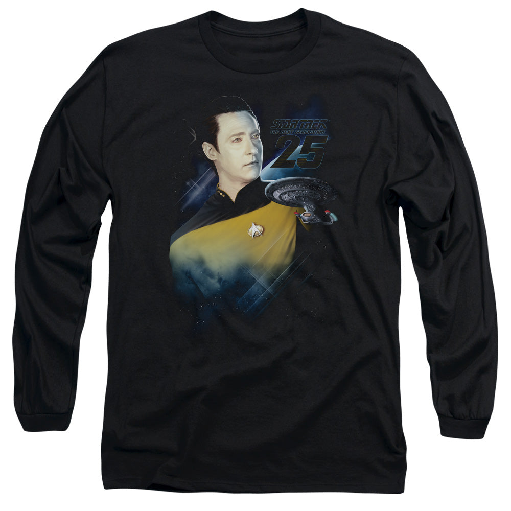 Star Trek Data 25Th Licensed Adult Unisex Long Sleeve T-Shirt LG