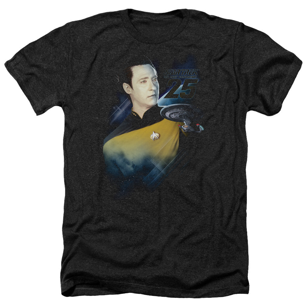 Star Trek Data 25Th Licensed Adult Unisex T-Shirt Heather Tee LG