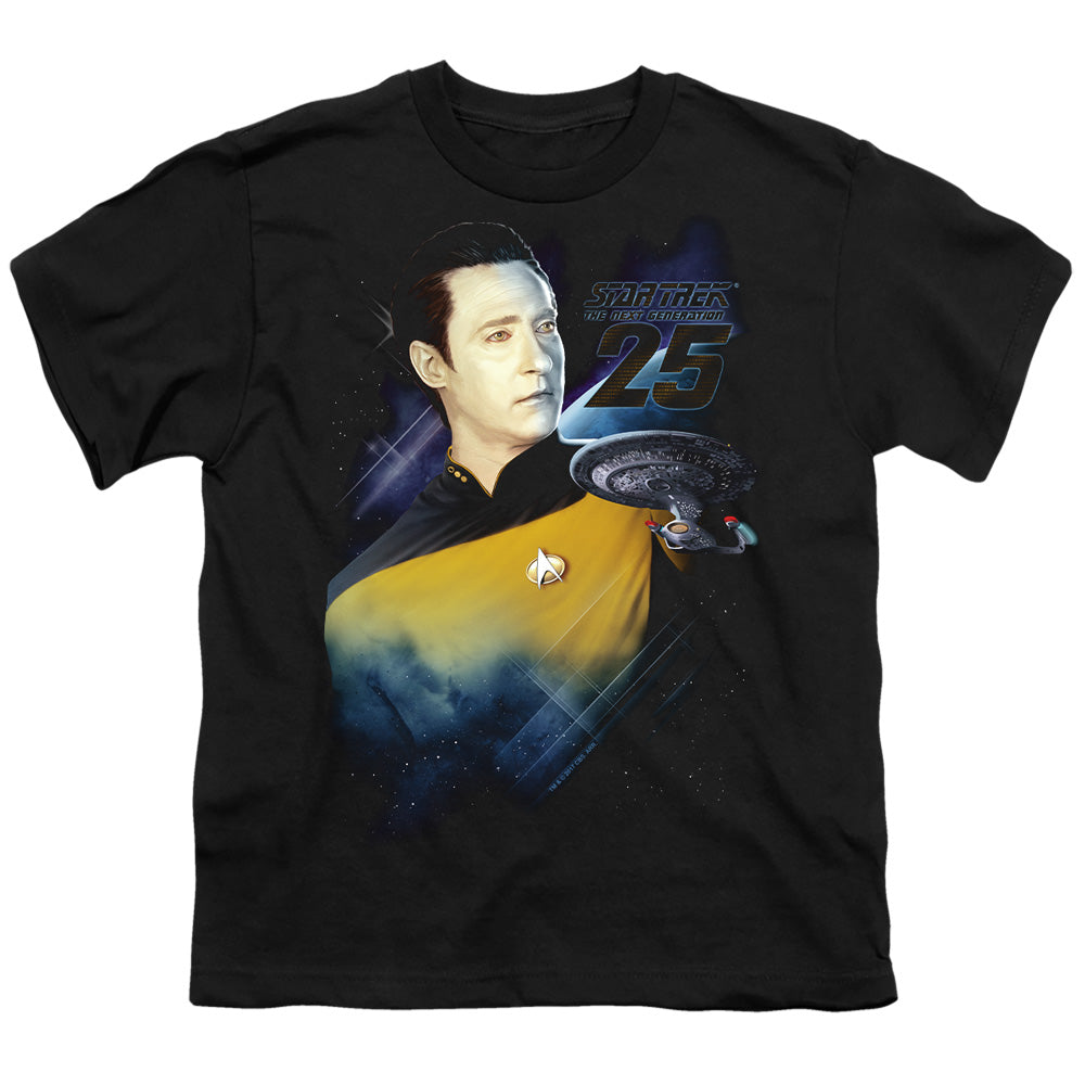 Star Trek Data 25Th Licensed Kid's T-Shirt (Ages 4-7) SM-LG