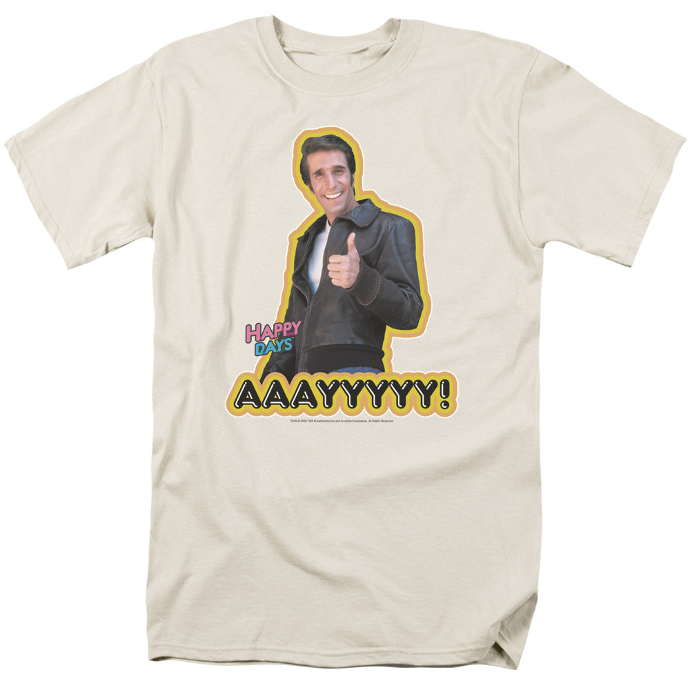 Happy Days Aaayyyyy Licensed Adult Unisex T-Shirt Regular Fit Tee SM-3X
