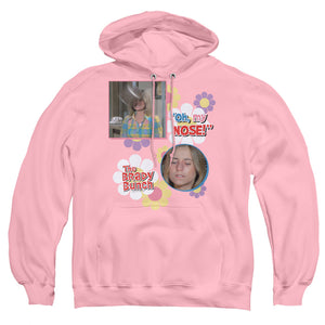 AN OFFCIALLY LICENSED BRADY BUNCH OH, MY NOSE! ADULT UNISEX PULLOVER HOODIE PINK