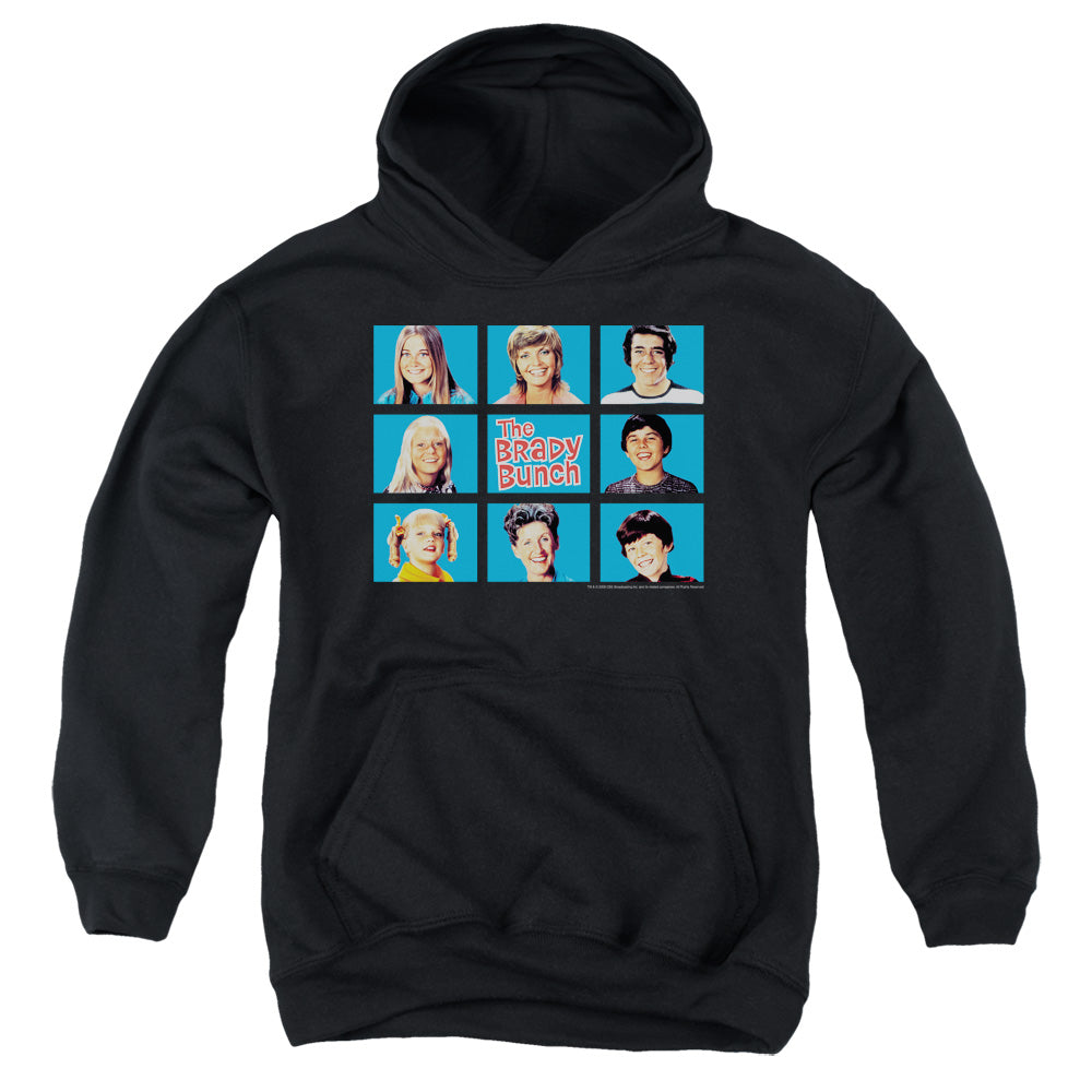 AN OFFCIALLY LICENSED BRADY BUNCH FRAMED YOUTH HOODIE BLACK