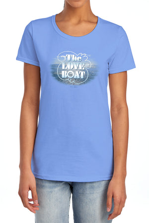 AN OFFCIALLY LICENSED LOVE BOAT THE LOVE BOAT WOMEN'S REGULAR FIT T-SHIRT CAROLINA BLUE