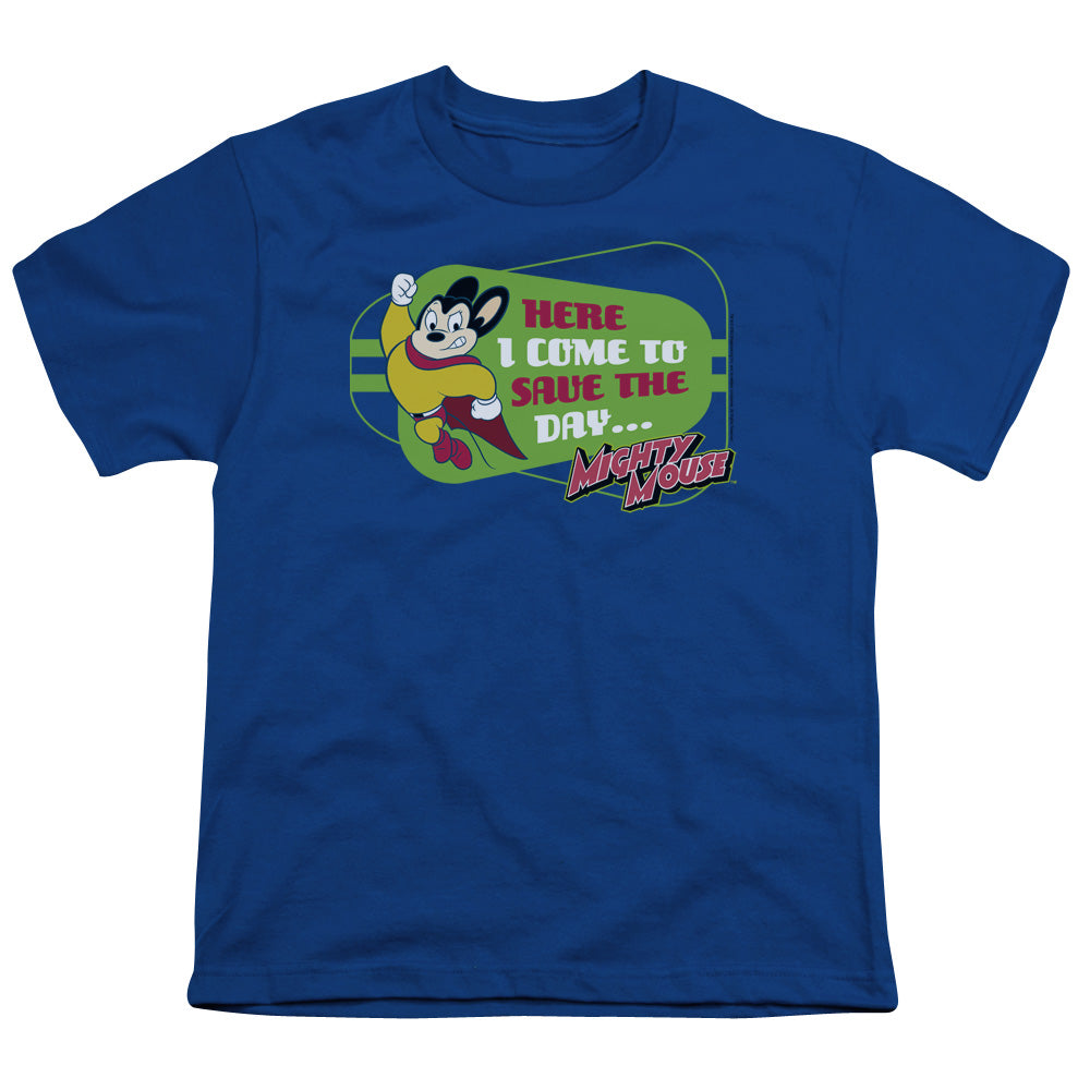 Mighty Mouse Here I Come Licensed Kid's T-Shirt (Ages 4-7) XS-XL