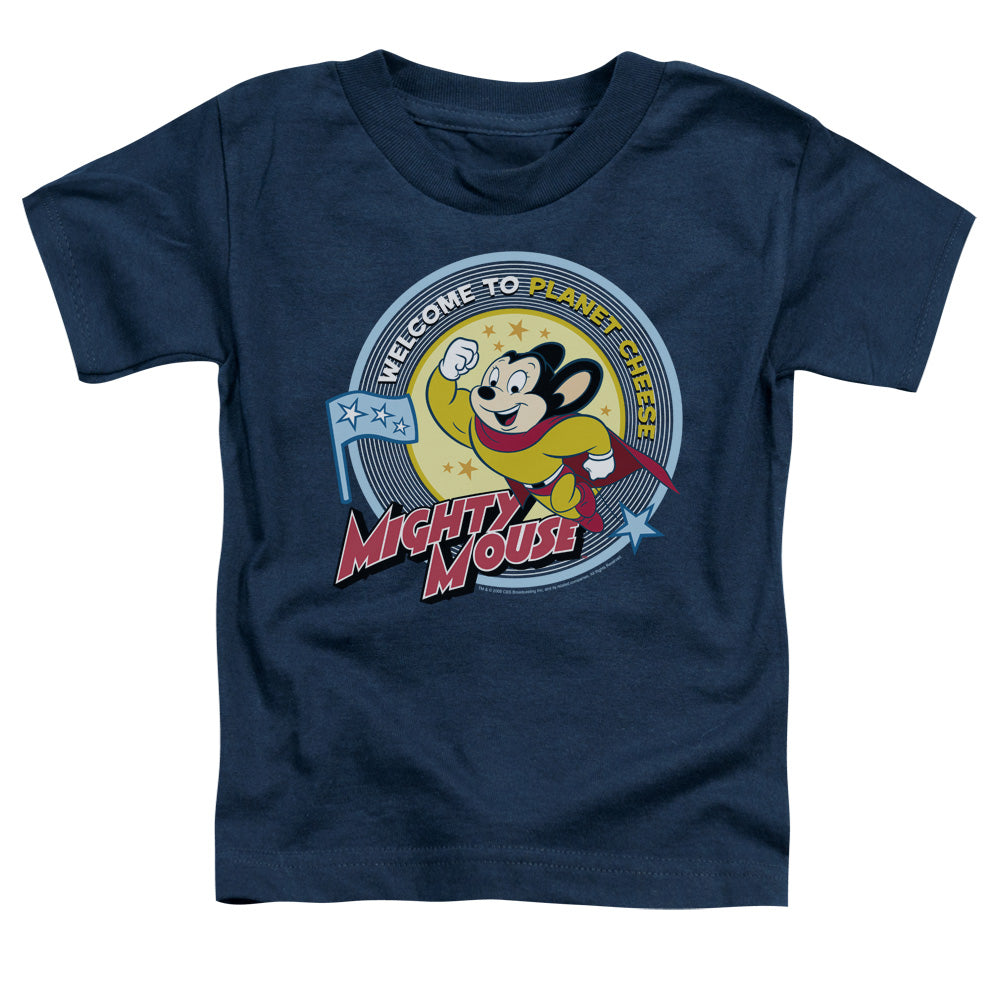 Mighty Mouse Planet Cheese Licensed Toddler T-Shirt LG
