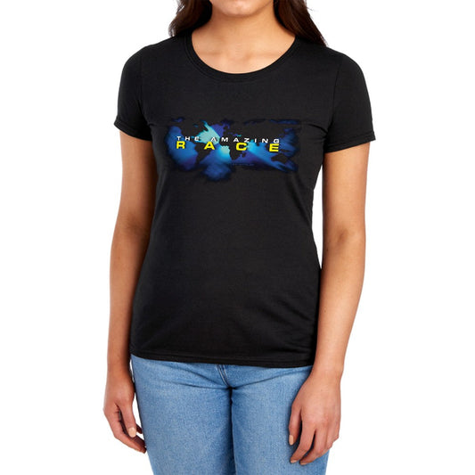 Amazing Race Faded Globe Licensed Women's T-Shirt Regular Fit LG