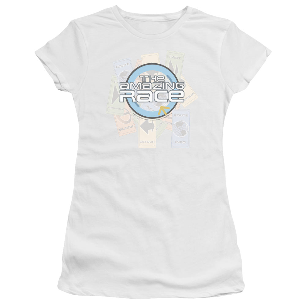 Amazing Race The Race Licensed Women's T-Shirt Juniors LG