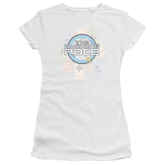 Amazing Race The Race Licensed Women's T-Shirt Juniors LG