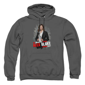 AN OFFCIALLY LICENSED CRIMINAL MINDS ALEX BLAKE ADULT UNISEX PULLOVER HOODIE CHARCOAL