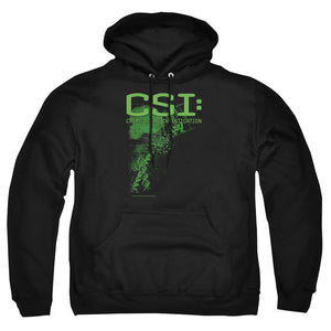 AN OFFCIALLY LICENSED CSI EVIDENCE ADULT UNISEX PULLOVER HOODIE BLACK