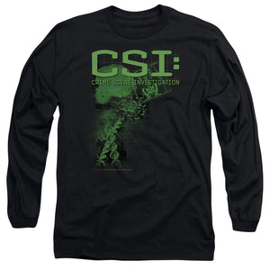 AN OFFCIALLY LICENSED CSI EVIDENCE MEN'S LONG SLEEVE T-SHIRT BLACK