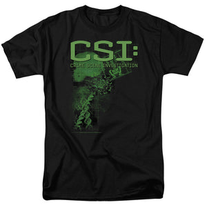 AN OFFCIALLY LICENSED CSI EVIDENCE MEN'S REGULAR FIT T-SHIRT BLACK