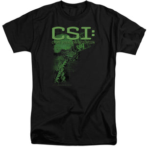 AN OFFCIALLY LICENSED CSI EVIDENCE MEN'S TALL FIT T-SHIRT BLACK