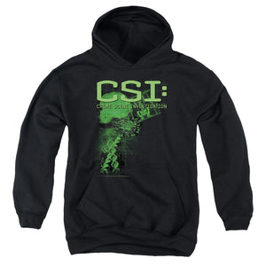 AN OFFCIALLY LICENSED CSI EVIDENCE YOUTH HOODIE BLACK
