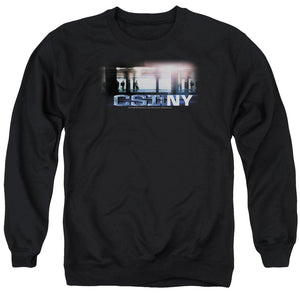 AN OFFCIALLY LICENSED CSI NEW YORK SUBWAY ADULT UNISEX CREWNECK SWEATSHIRT BLACK