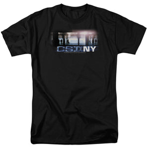 AN OFFCIALLY LICENSED CSI NEW YORK SUBWAY MEN'S REGULAR FIT T-SHIRT BLACK