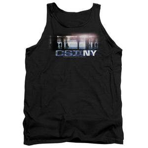 AN OFFCIALLY LICENSED CSI NEW YORK SUBWAY ADULT UNISEX TANK TOP BLACK