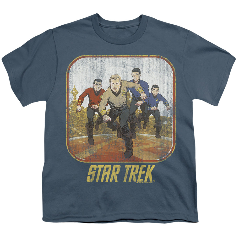 St Original Running Cartoon Crew Licensed Kid's T-Shirt (Ages 4-7) XL