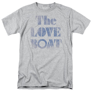 AN OFFCIALLY LICENSED LOVE BOAT DISTRESSED MEN'S REGULAR FIT T-SHIRT ATHLETIC HEATHER
