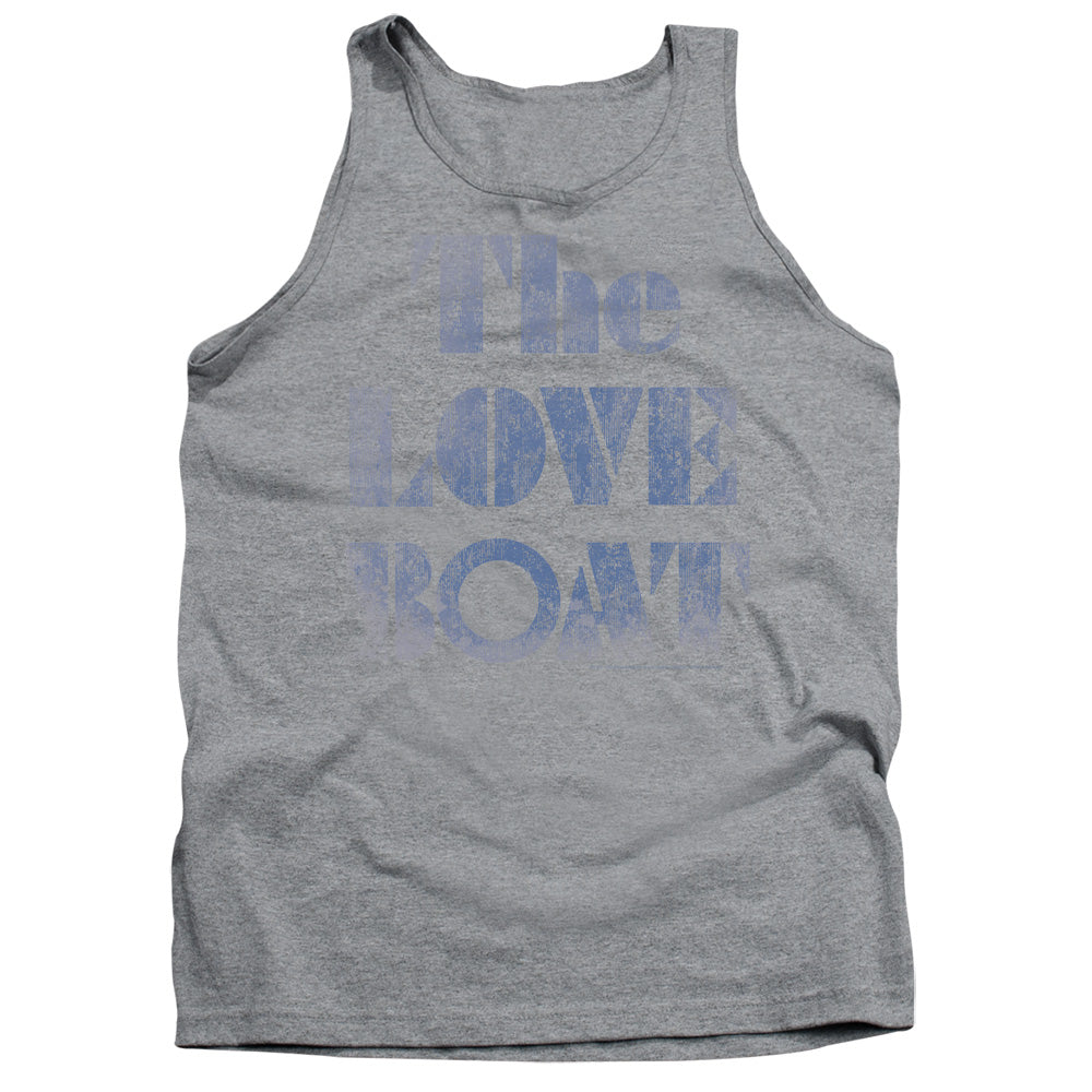 AN OFFCIALLY LICENSED LOVE BOAT DISTRESSED ADULT UNISEX TANK TOP ATHLETIC HEATHER