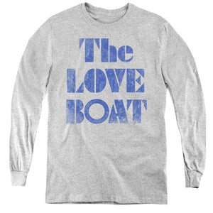 AN OFFCIALLY LICENSED LOVE BOAT DISTRESSED YOUTH LONG SLEEVE T-SHIRT ATHLETIC HEATHER