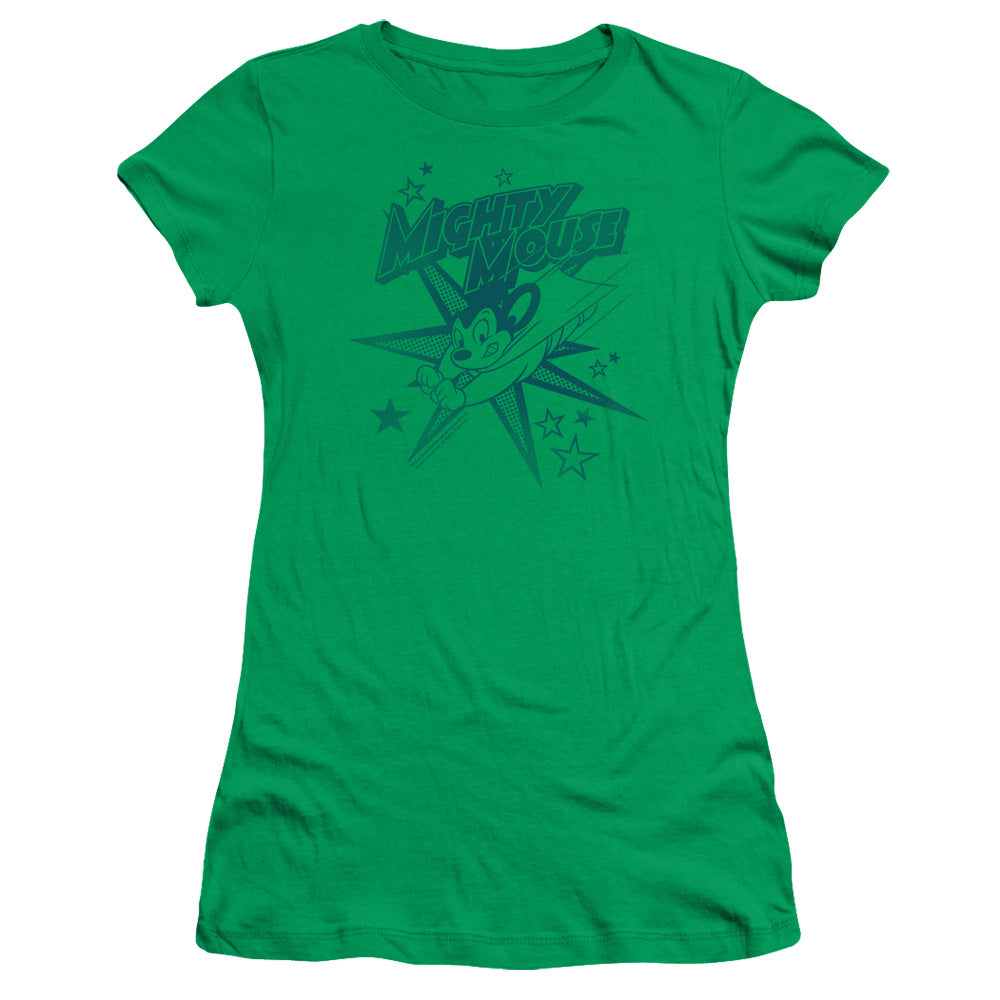 Mighty Mouse Mighty Mouse Licensed Women's T-Shirt Juniors MD-LG