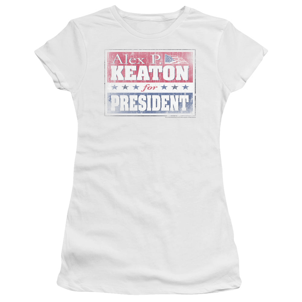 Family Ties Alex For President Licensed Women's T-Shirt Juniors LG