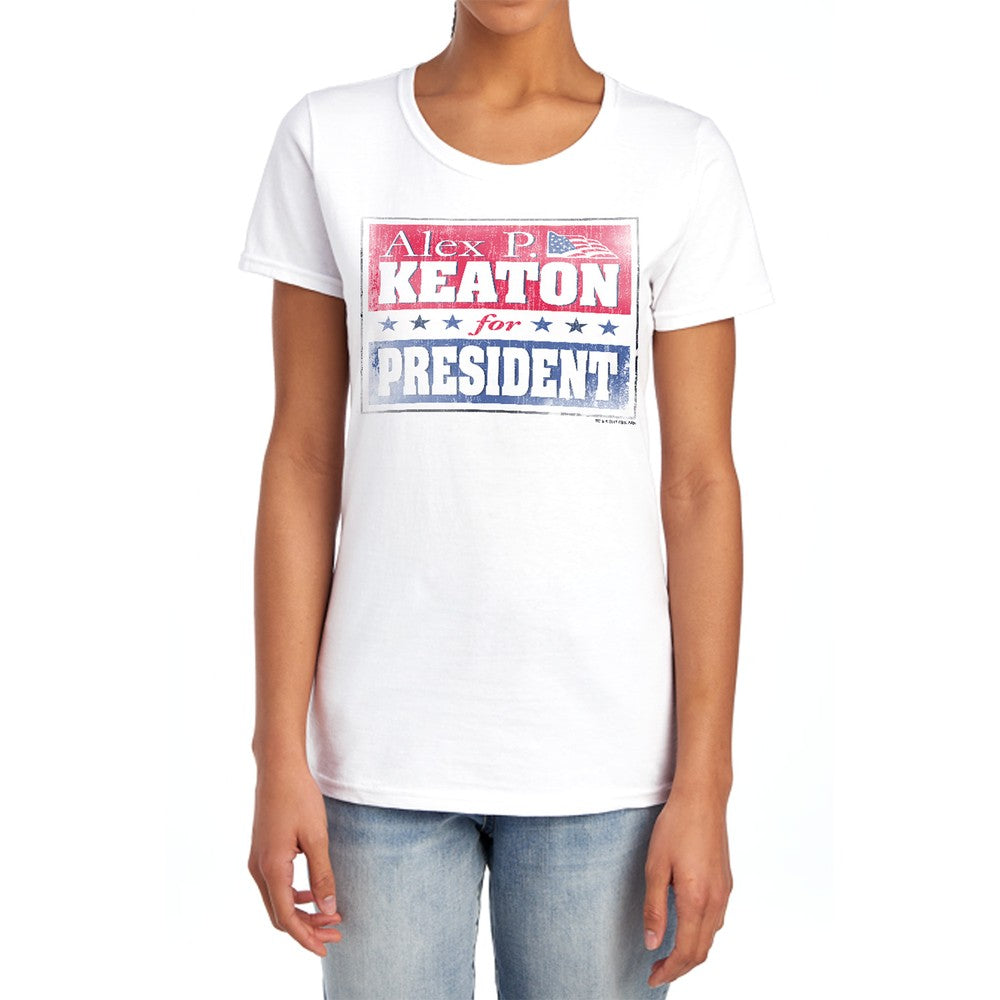 Family Ties Alex For President Licensed Women's T-Shirt Regular Fit MD-LG