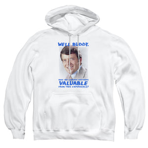 AN OFFCIALLY LICENSED BRADY BUNCH BUDDY ADULT UNISEX PULLOVER HOODIE WHITE