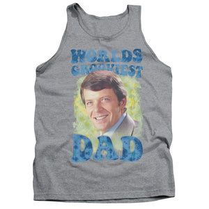 AN OFFCIALLY LICENSED BRADY BUNCH WORLDS GROOVIEST ADULT UNISEX TANK TOP ATHLETIC HEATHER