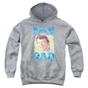 AN OFFCIALLY LICENSED BRADY BUNCH WORLDS GROOVIEST YOUTH HOODIE ATHLETIC HEATHER