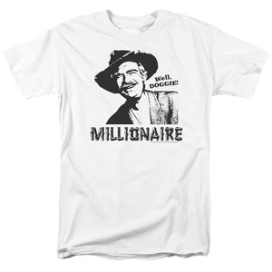 AN OFFCIALLY LICENSED BEVERLY HILLBILLIES MILLIONAIRE MEN'S REGULAR FIT T-SHIRT WHITE
