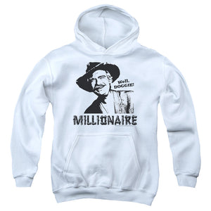 AN OFFCIALLY LICENSED BEVERLY HILLBILLIES MILLIONAIRE YOUTH HOODIE WHITE
