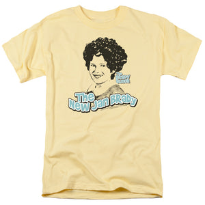 AN OFFCIALLY LICENSED BRADY BUNCH THE REAL JAN BRADY MEN'S REGULAR FIT T-SHIRT BANANA