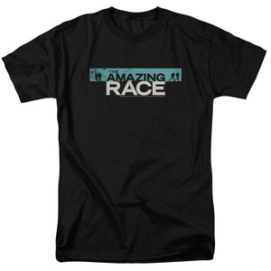 AN OFFCIALLY LICENSED AMAZING RACE BAR LOGO MEN'S REGULAR FIT T-SHIRT BLACK