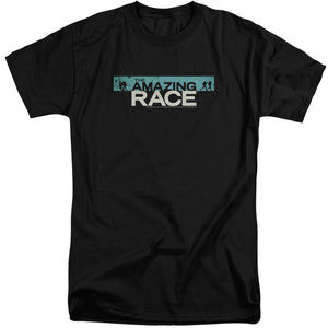 AN OFFCIALLY LICENSED AMAZING RACE BAR LOGO MEN'S TALL FIT T-SHIRT BLACK