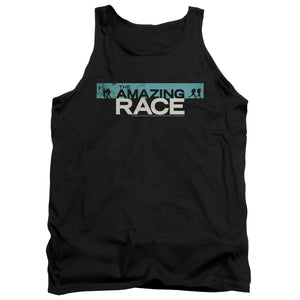 AN OFFCIALLY LICENSED AMAZING RACE BAR LOGO ADULT UNISEX TANK TOP BLACK