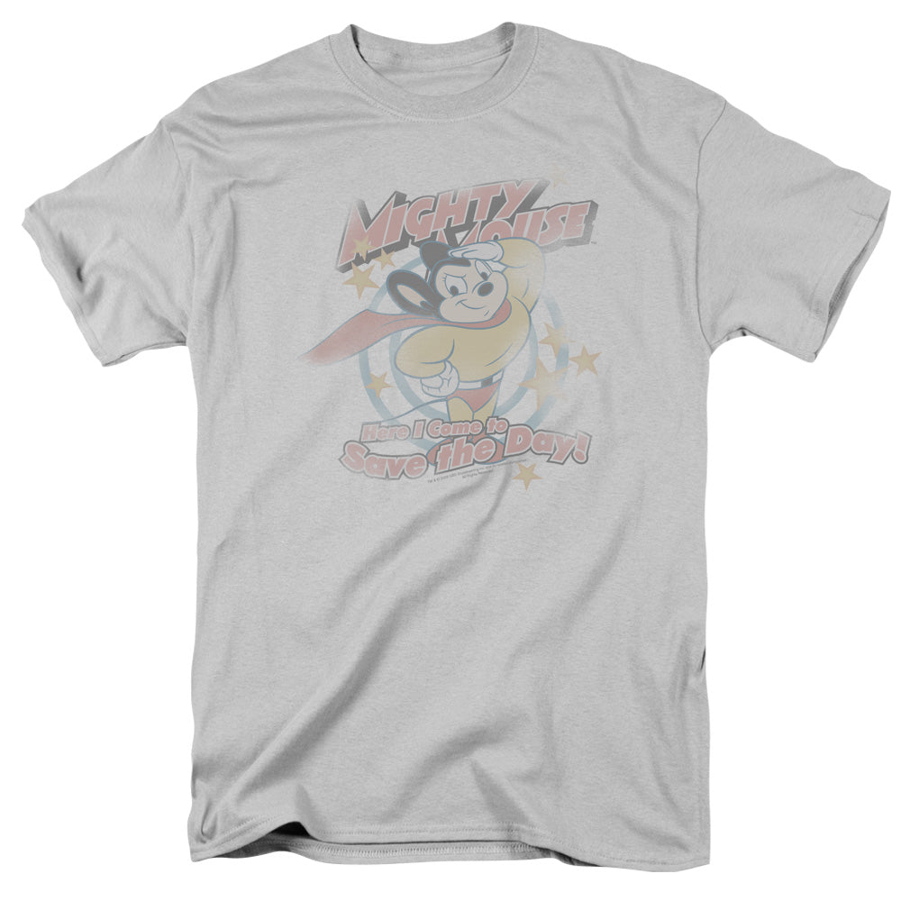 Mighty Mouse At Your Service Licensed Adult Unisex T-Shirt Regular Fit Tee SM-3X