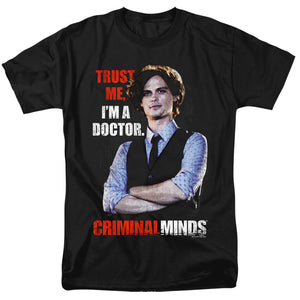 AN OFFCIALLY LICENSED CRIMINAL MINDS TRUST ME MEN'S REGULAR FIT T-SHIRT BLACK